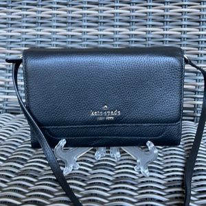 Kate Spade Pebble Leather Harlow Wallet On a String